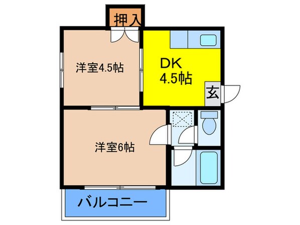 グレイスフルハイム大和の物件間取画像